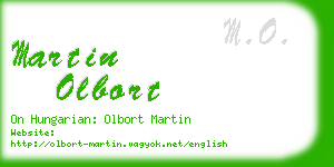 martin olbort business card